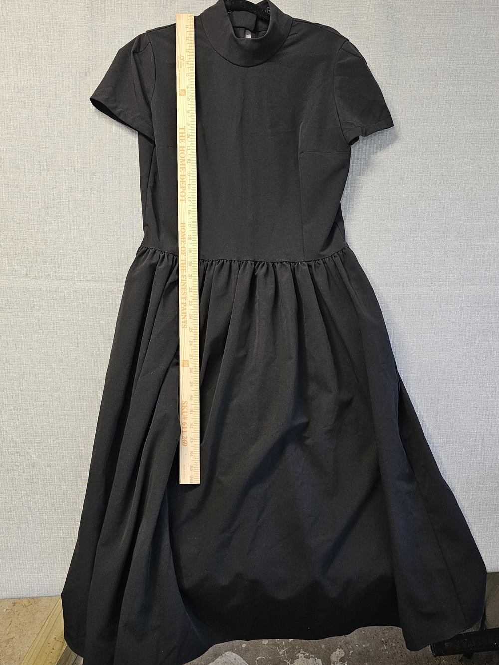 NWT *Missing Collar* DEANDRI Roselle Long Dress w/ Pockets Black - Picture 8 of 10